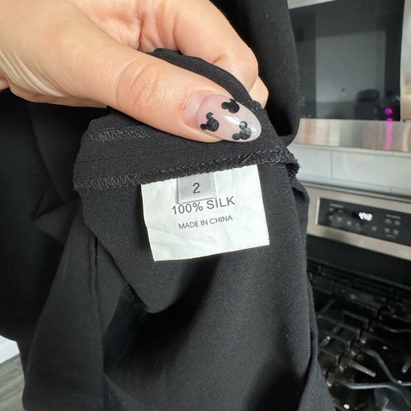 G Dolce & Gabbana Solid Black Silk Dress Luxury Italian Size 2 - Picture 9 of 11